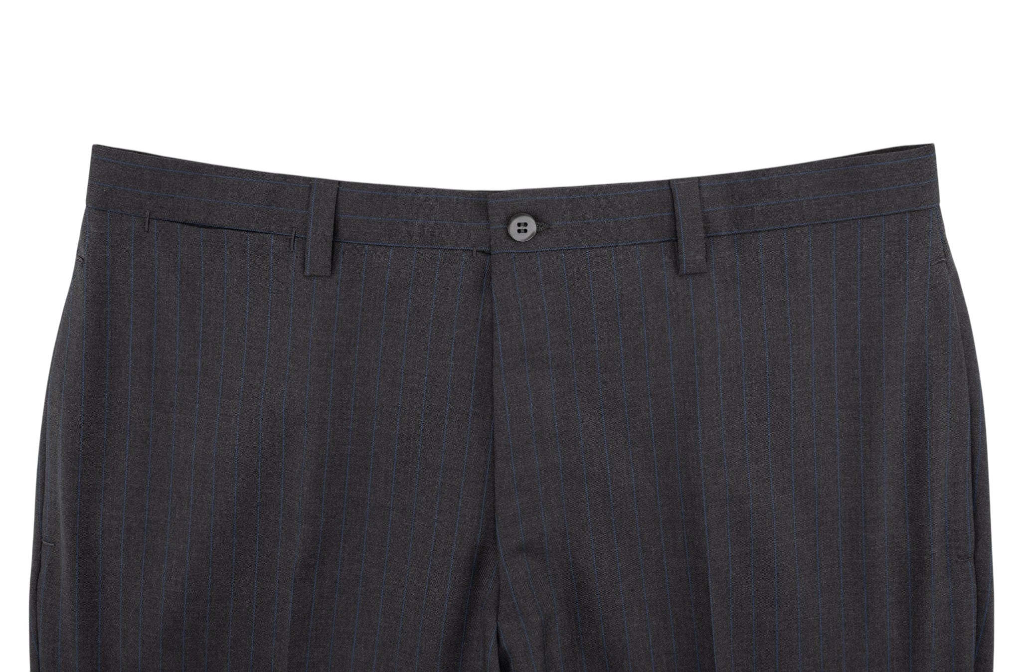 CESARE ATTOLINI NAPOLI 3/2 Roll Suit Gray Wool 120's Pinstripe 42 US / 52 IT