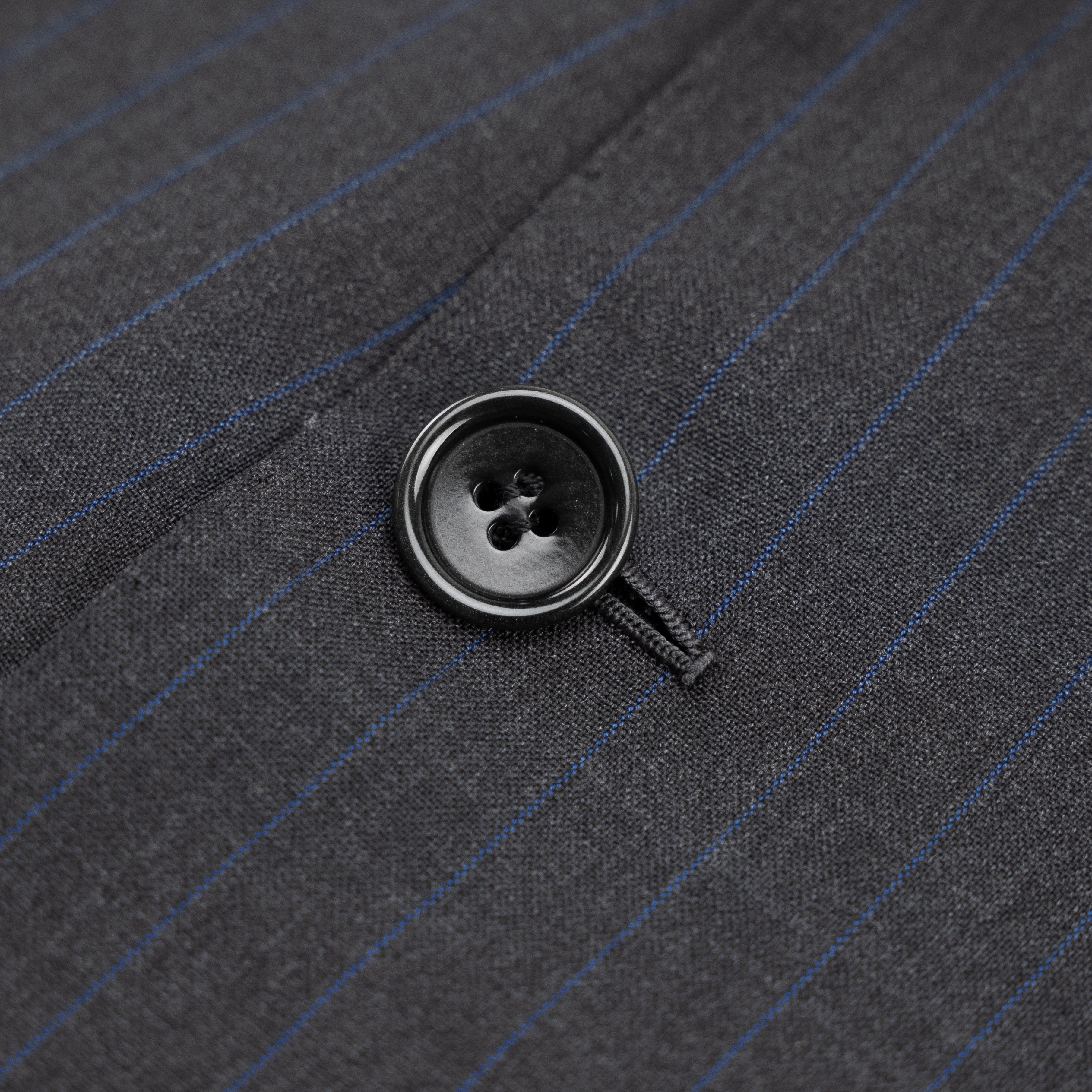 CESARE ATTOLINI NAPOLI 3/2 Roll Suit Gray Wool 120's Pinstripe 42 US / 52 IT