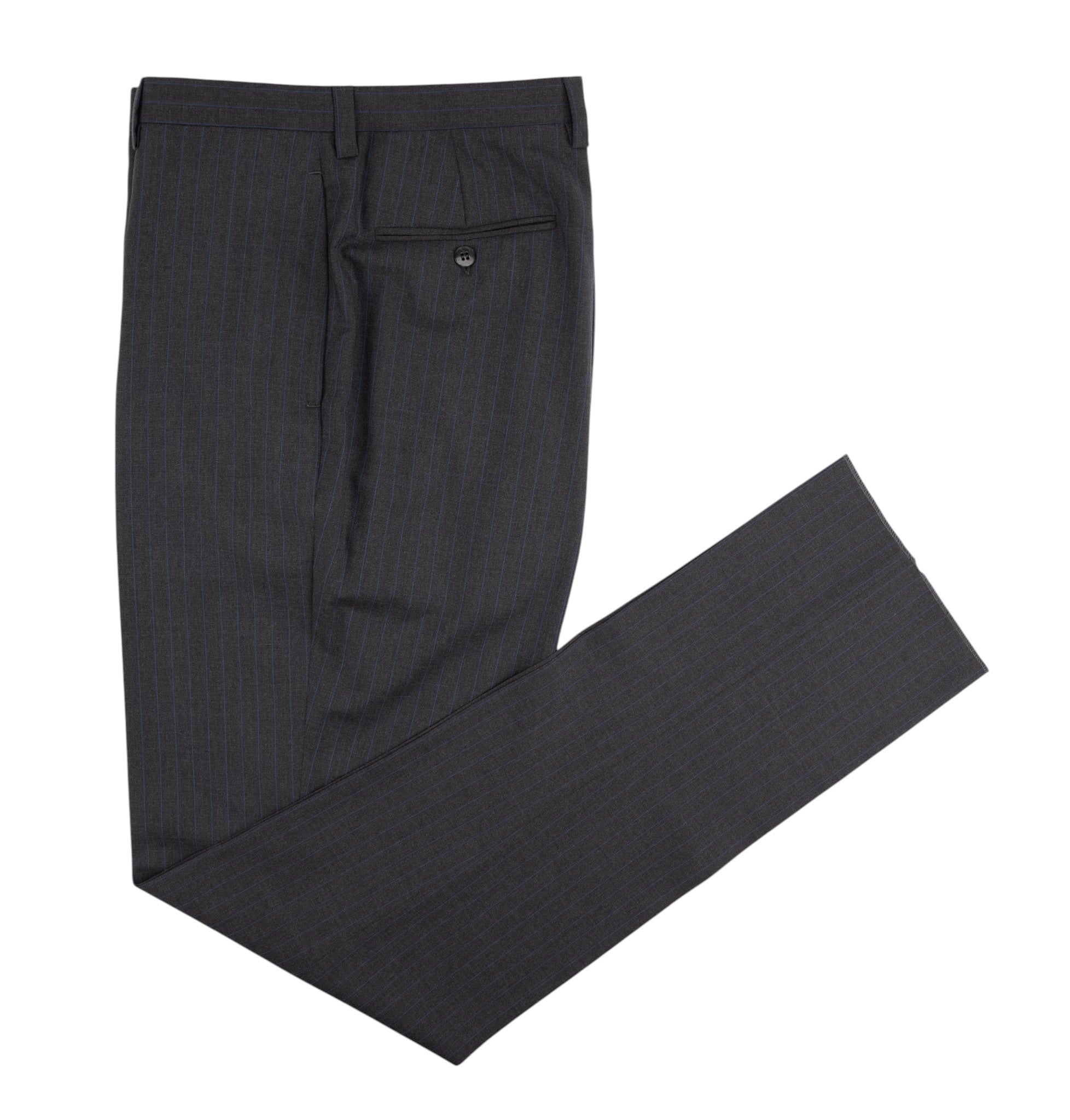 CESARE ATTOLINI NAPOLI 3/2 Roll Suit Gray Wool 120's Pinstripe 42 US / 52 IT