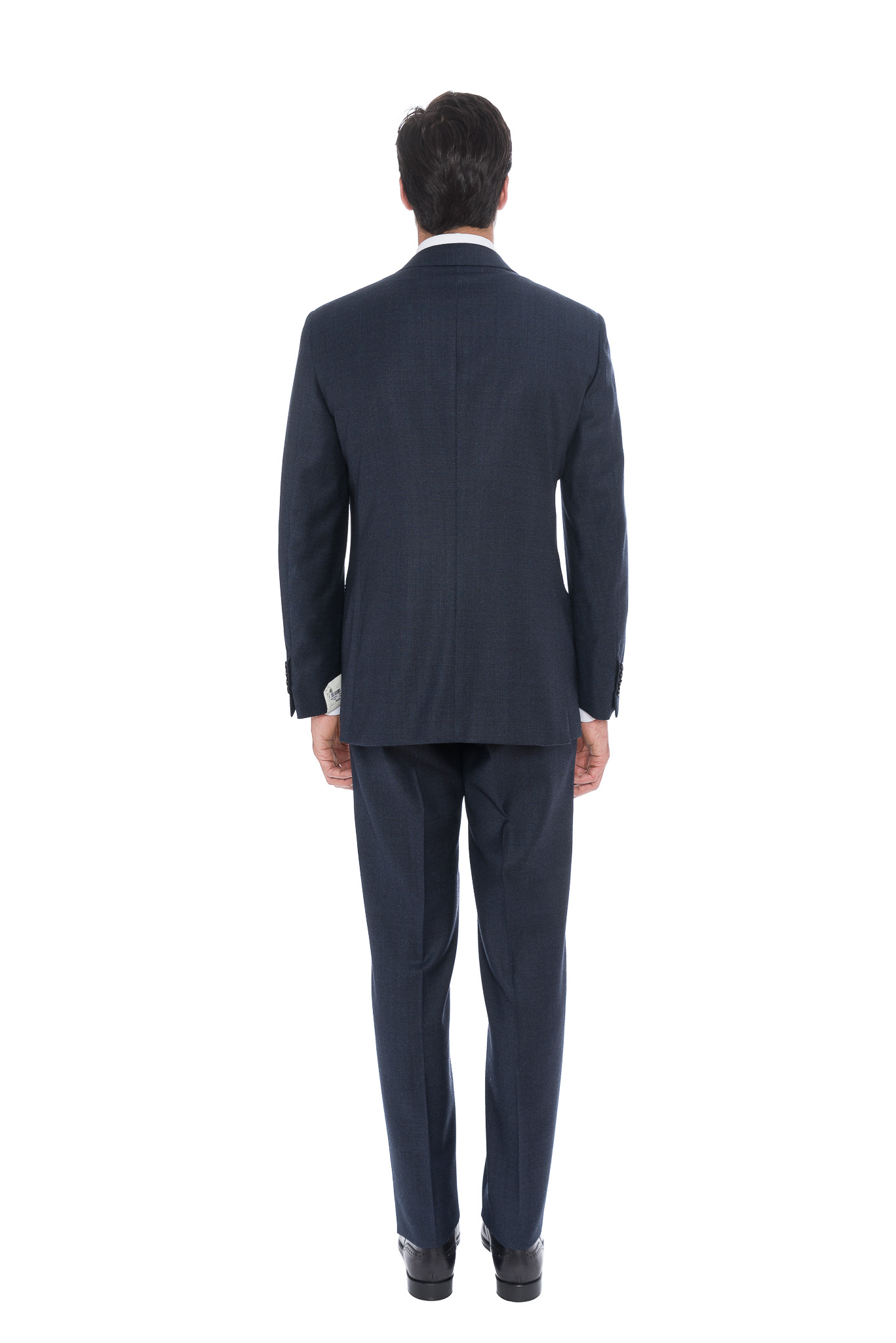 $3150 Belvest Wool 110's Blue Prince of Wales Suit Drop 7 Short F/W ...