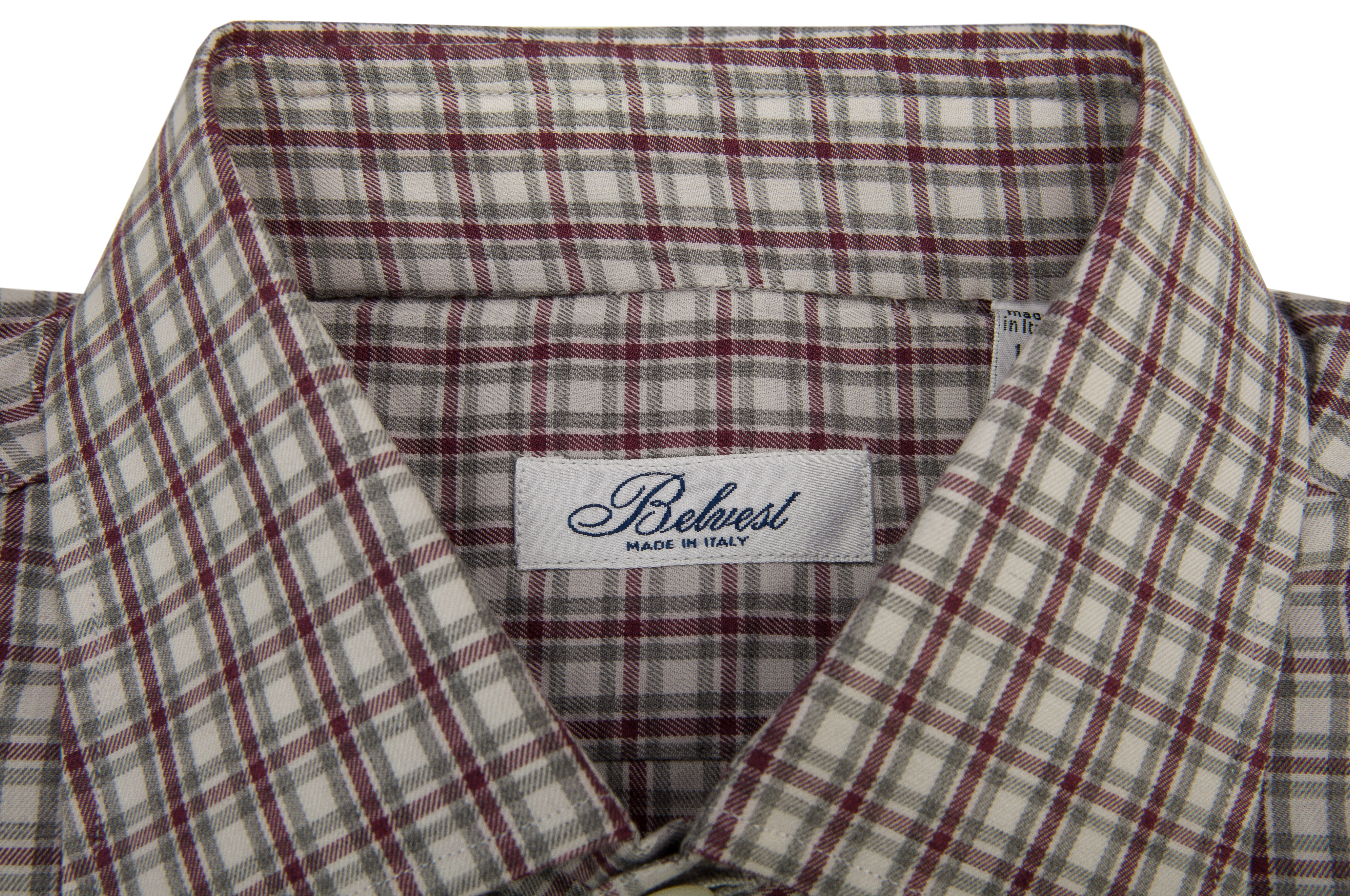 360$ BELVEST by FINAMORE Blue Green Check Shirt 7 Passages Hand-Sewn 15.5-39