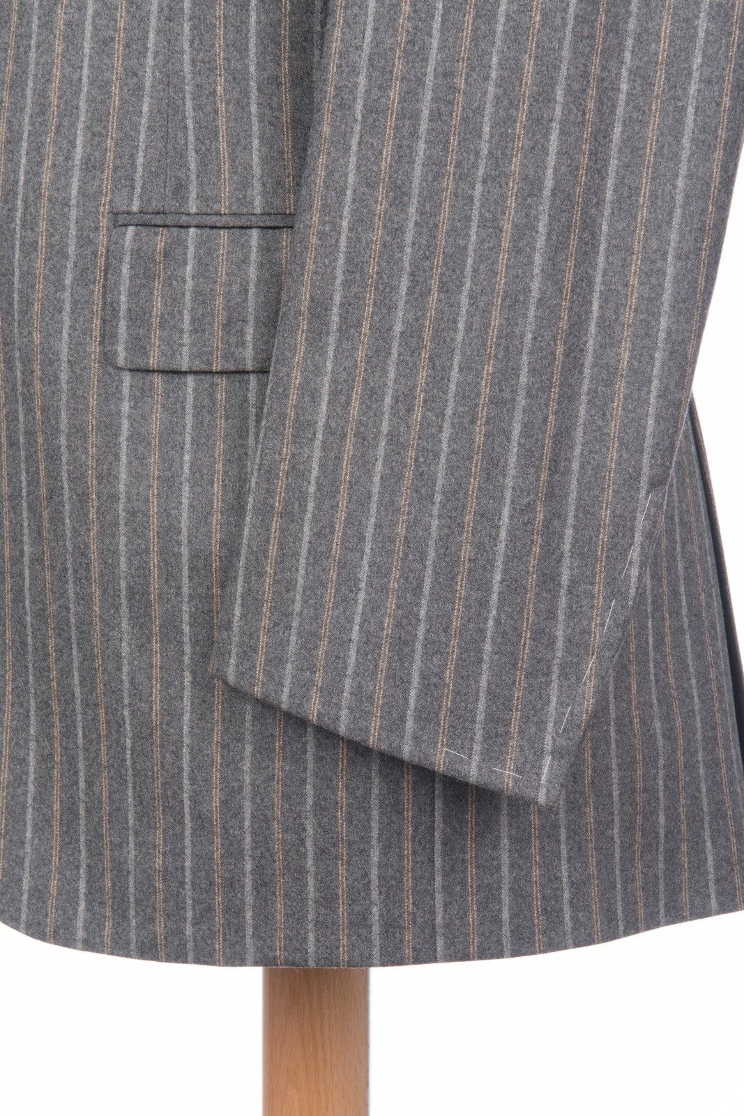 $4290 D'AVENZA Grey Wool 120's Striped Suit Hand-Sewn in Italy ...