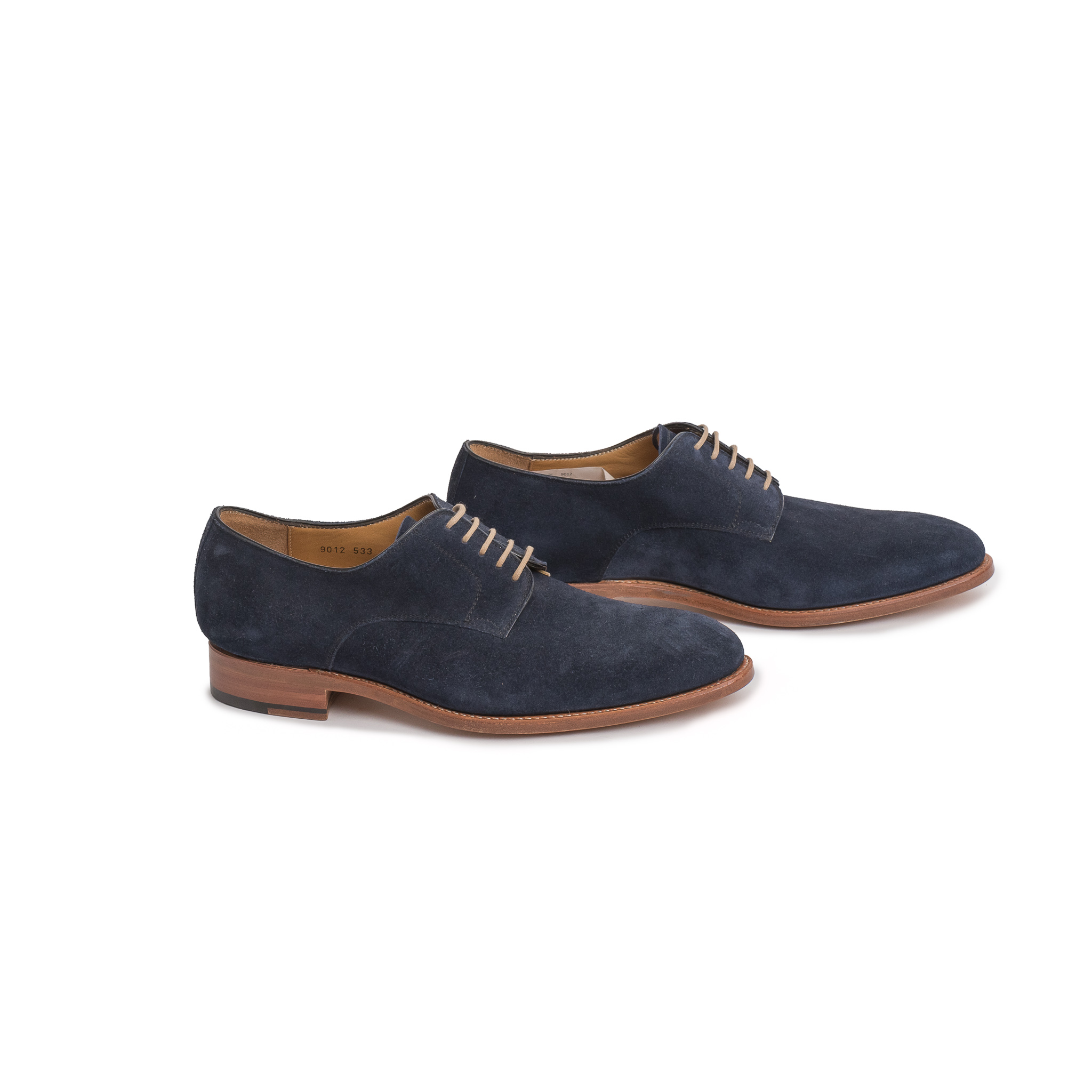 Carlos Santos Blue Suede Derby Shoes Goodyear Welted Style 9012 - 9 US ...