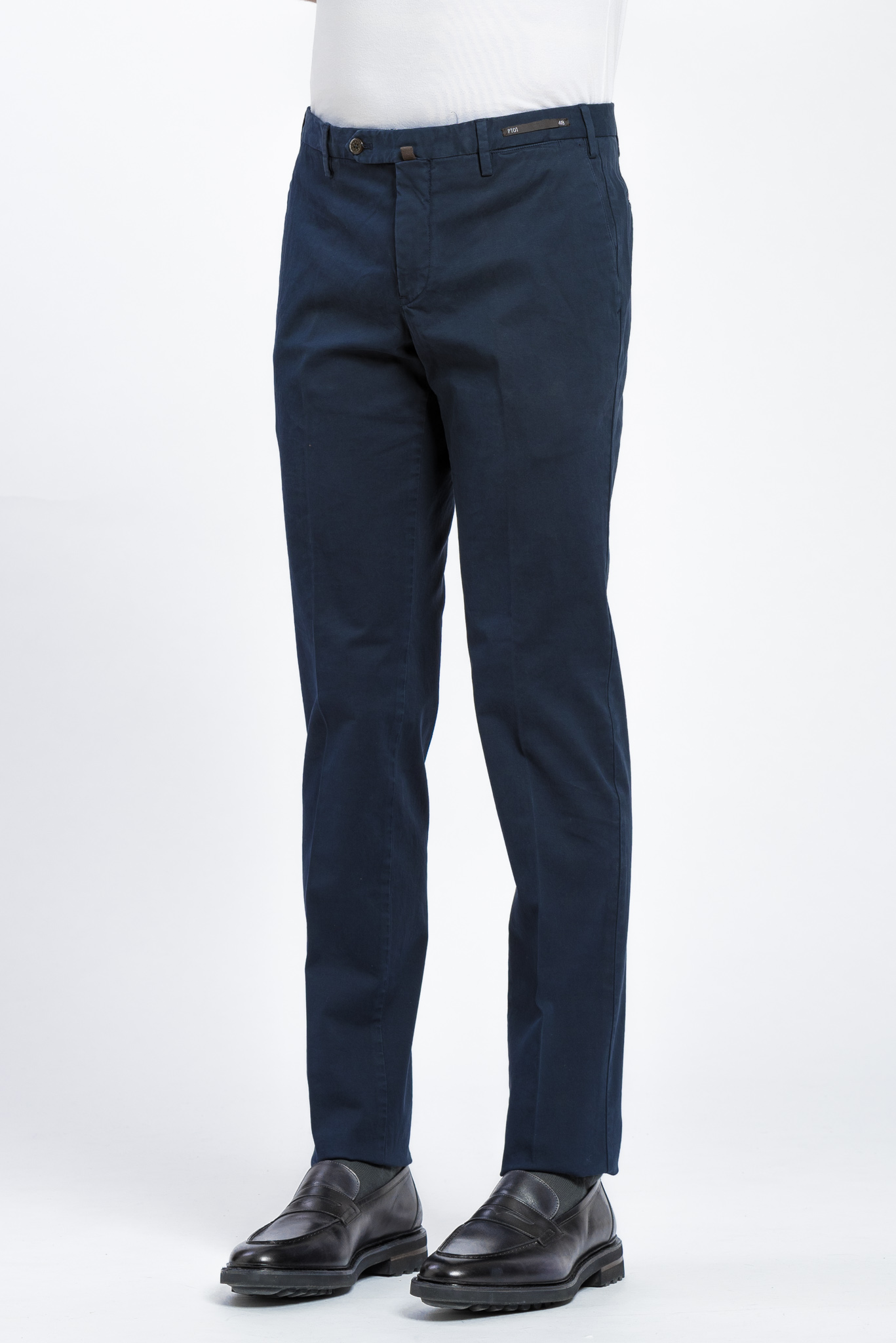 270$ PT01 NORTHERN LIGHTS Blue Navy Trousers Pants Winter Cotton Slim ...