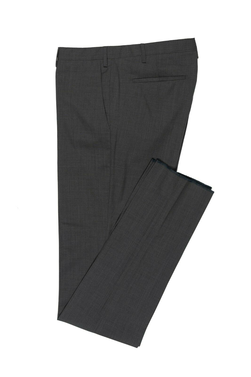 260$ GERMANO Medium Gray Trousers Dress Pants Fine Wool 140's Reg ...