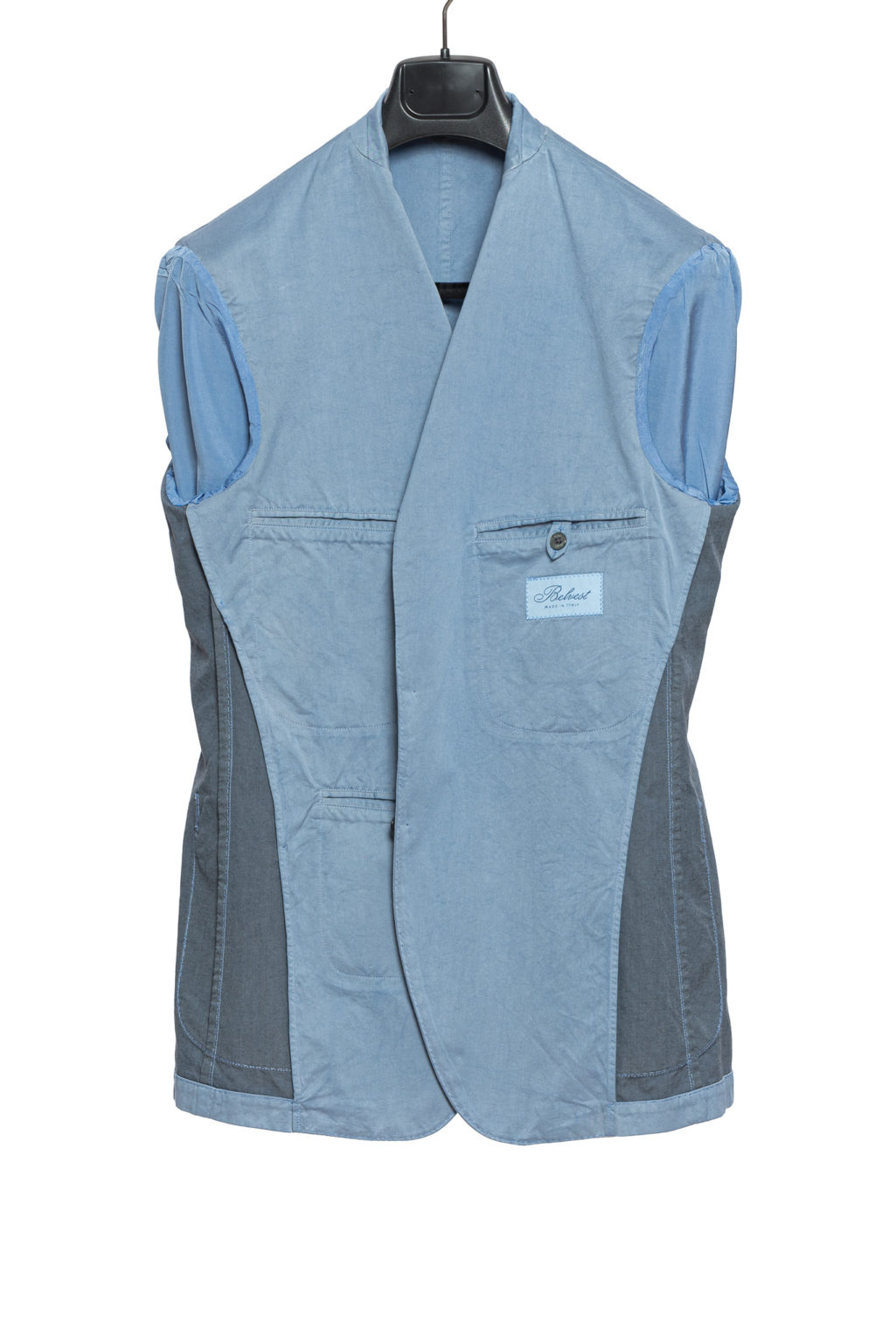 $2490 Belvest Light Blue Solid Sport Suit Cotton Silk 40 US / 50 US ...