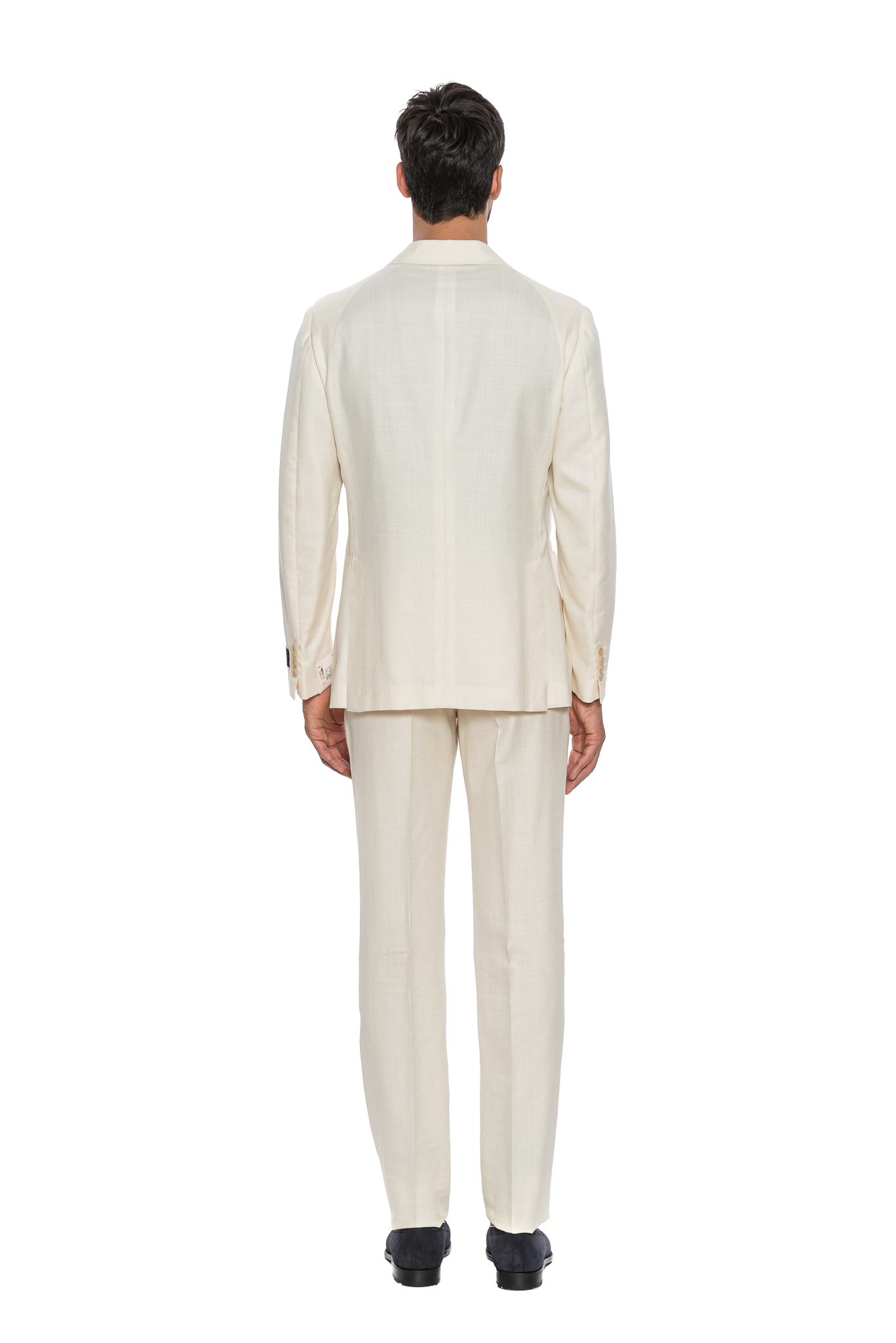 $2990 Belvest Ivory Herringbone Suit Wool Silk Linen Regular Fit ...