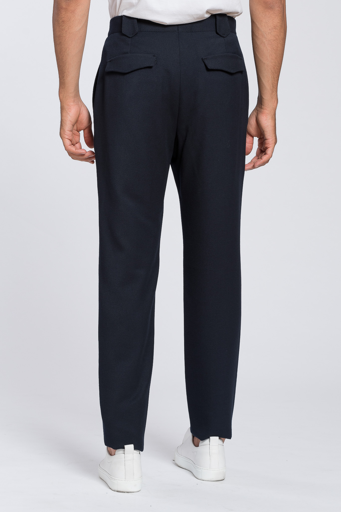 New 850$ GIORGIO ARMANI Black Label Pant Trousers Blue Wool Twill ...