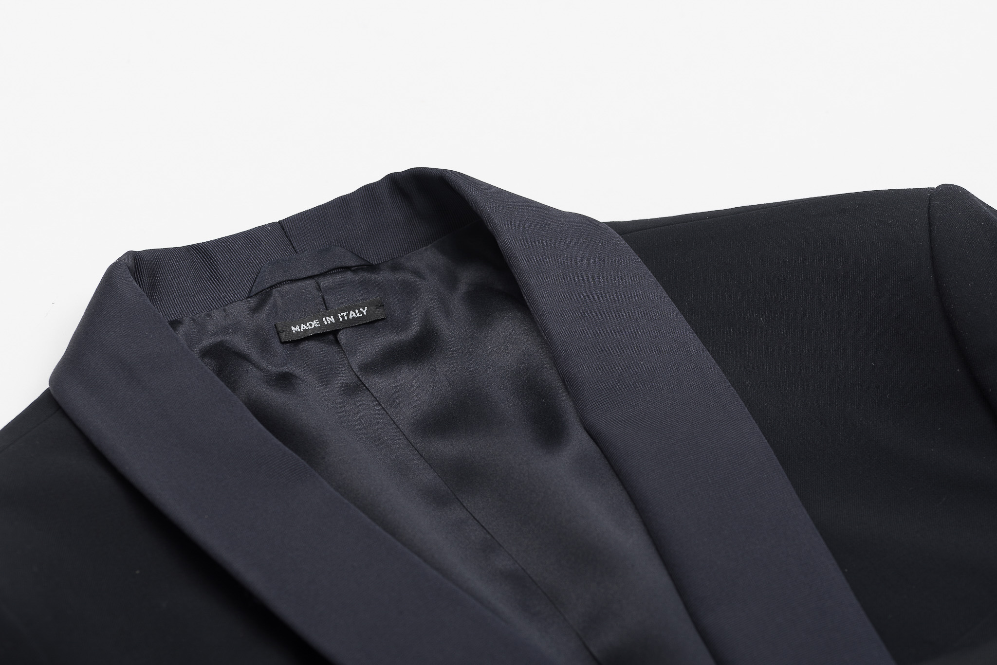 3450$ GIORGIO ARMANI Black Label Blue Wool Tuxedo Suit Shawl Collar ...
