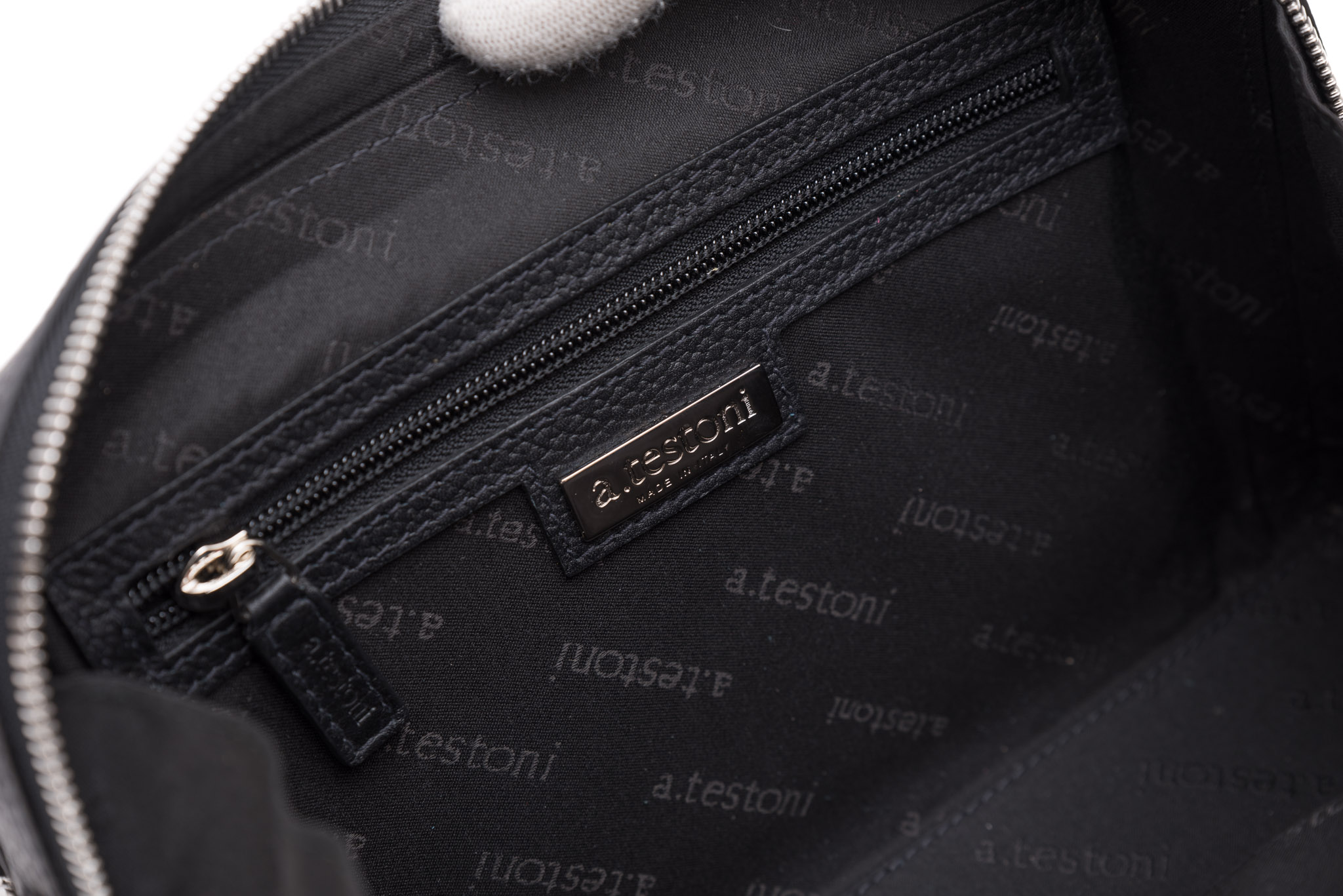 $1340 a.Testoni Bologna Black Luxury Backpack Mini Karibu Calf + Camouflage  Calf - Luxgentleman