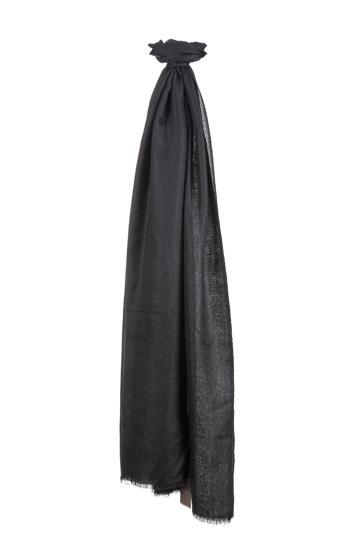 ALTEA MILANO Casual Chic Pure Cashmere Black Stole Scarf Made in Italy ...