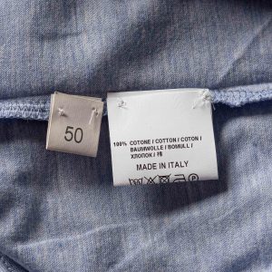 Luxury Knitwear FIORONI CASHMERE T-Shirt Sky Blue GIZA Cotton 40 US ...