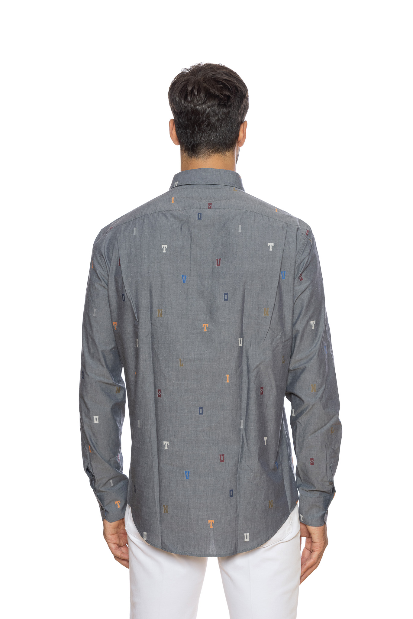 1000$ LOUIS VUITTON Regular Shirt with DNA Collar in Fil Coupè