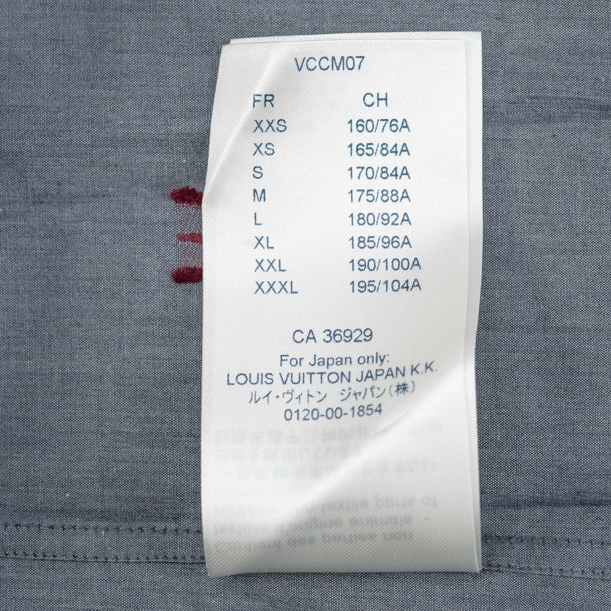 Louis Vuitton® Dna Collar Regular Shirt Light Grey. Size 44 in 2023