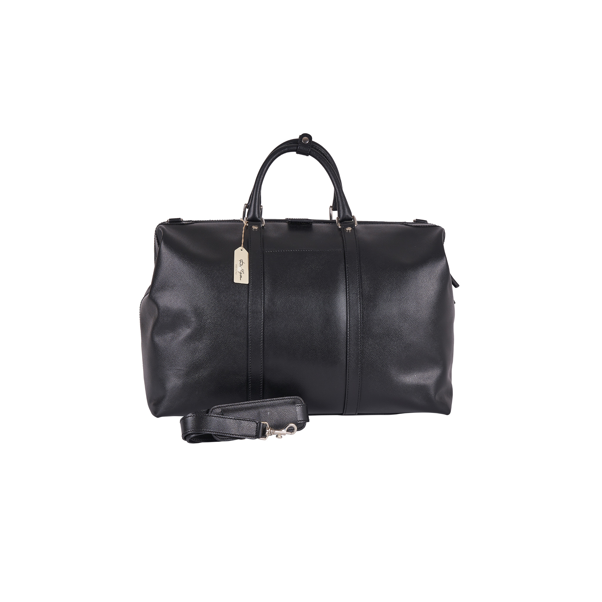 $1400 LUXURY DELL'GA MILANO Leather Duffle Bag Travel